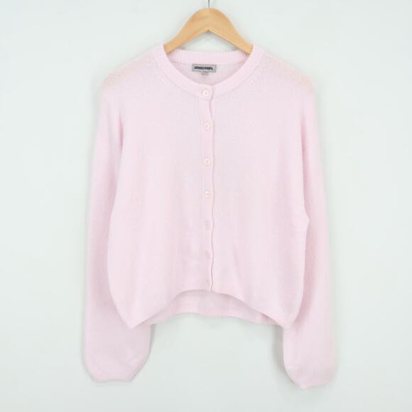 J.Crew Supersoft Bubble Hem Cardigan Peppermint Ice Pink Size Medium NWT - Picture 2 of 9